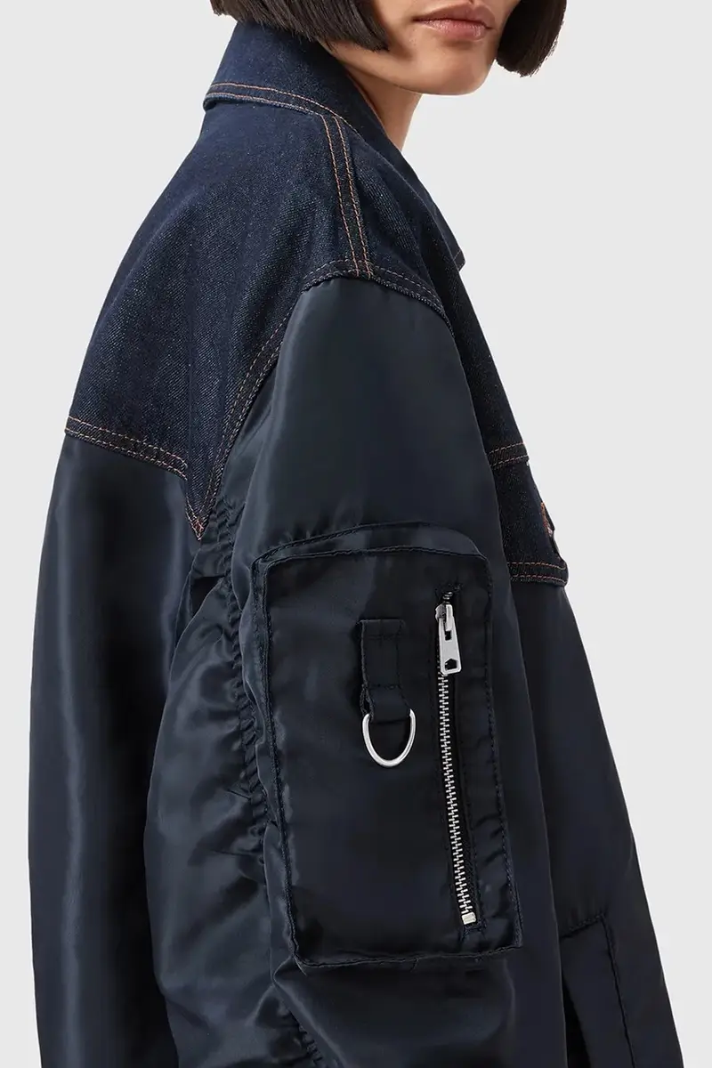 giacca bomber VERITY colore blu navy W024OD miniatura 2