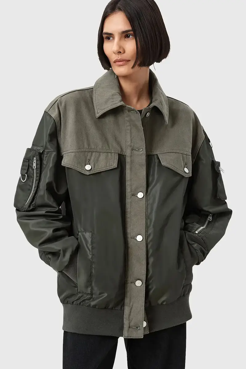 giacca bomber VERITY colore verde W024OD miniatura 5