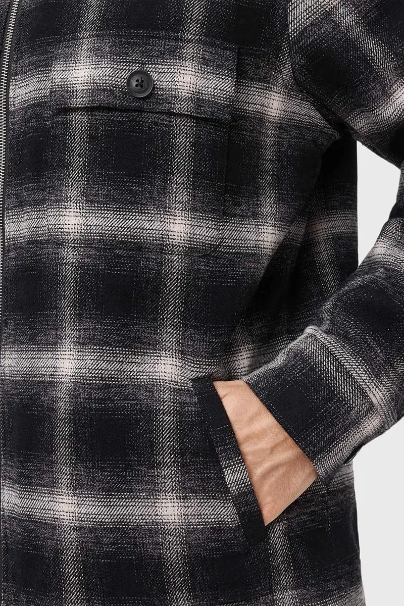 giacca camicia BAYO colore nero M026OD miniatura 2