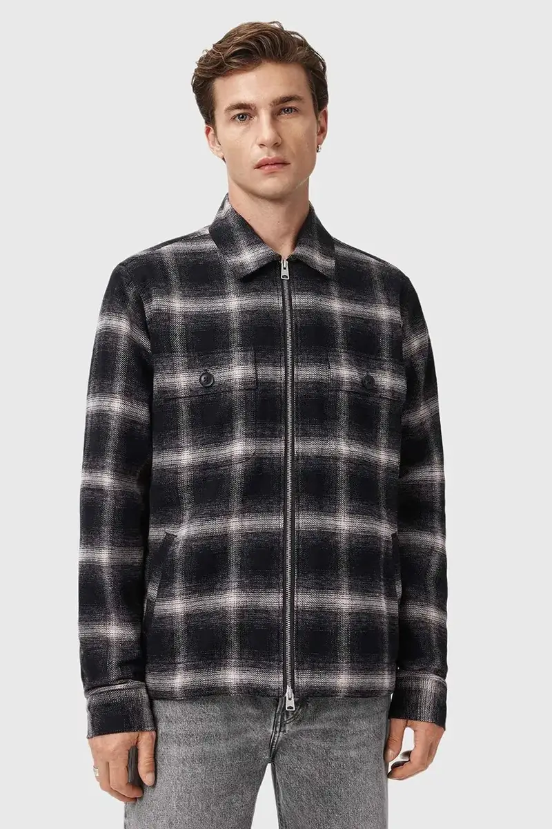 giacca camicia BAYO colore nero M026OD miniatura 3