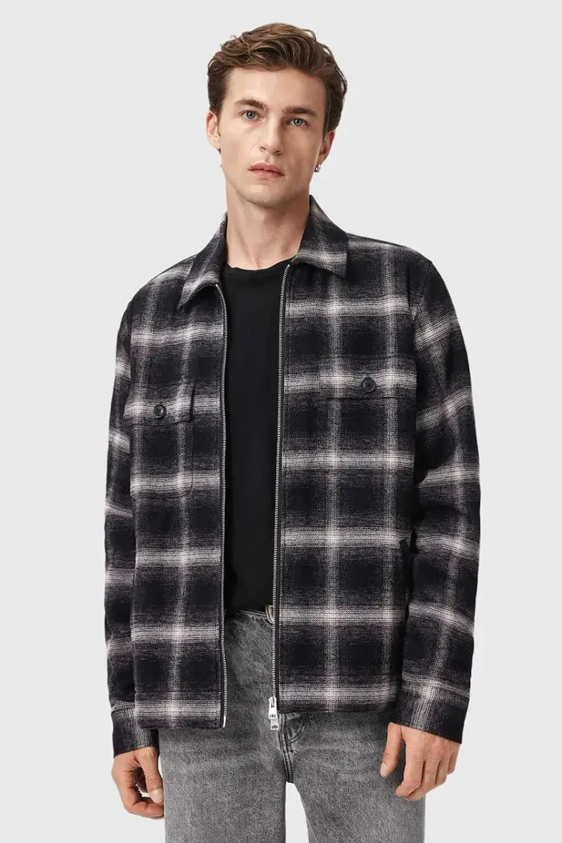 giacca camicia BAYO colore nero M026OD