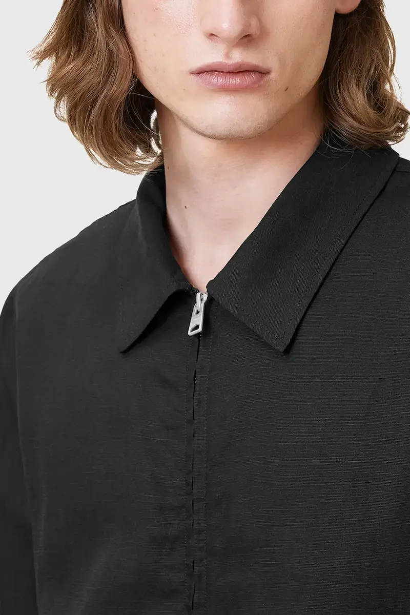 giacca con aggiunta di lino BRADNER colore nero M023OC miniatura 2