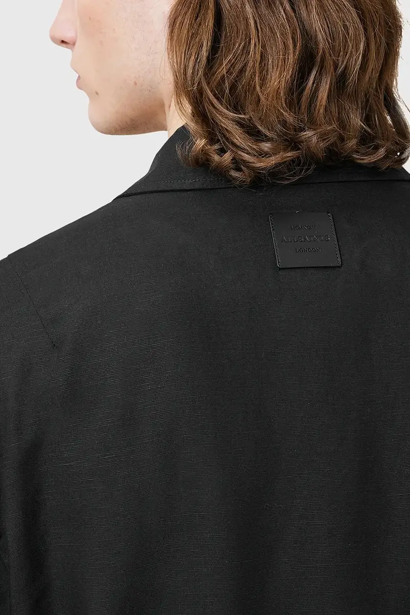 giacca con aggiunta di lino BRADNER colore nero M023OC miniatura 4