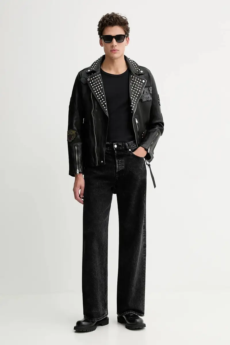 giacca da motociclista COLE Nero miniatura 2