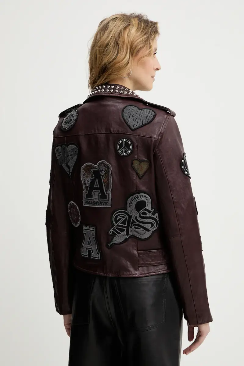 giacca da motociclista COLLEGE Granata miniatura 3