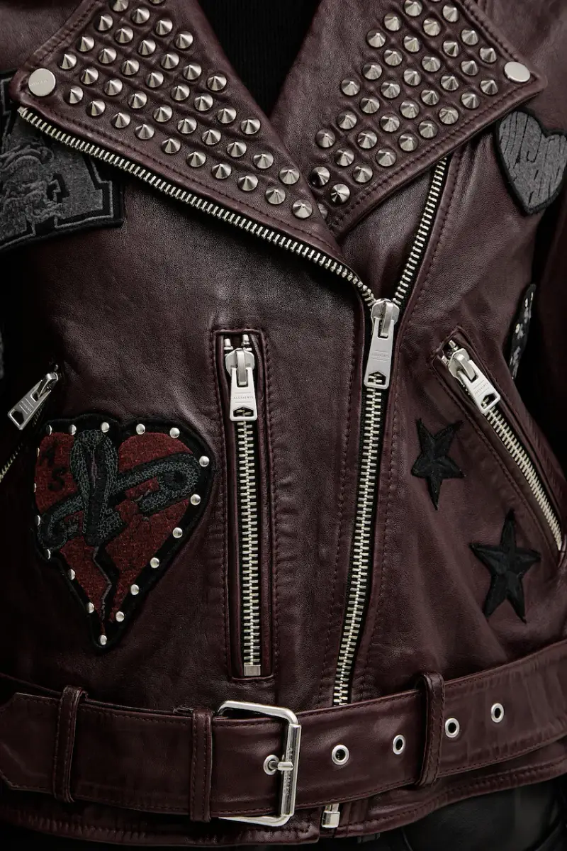 giacca da motociclista COLLEGE Granata miniatura 5