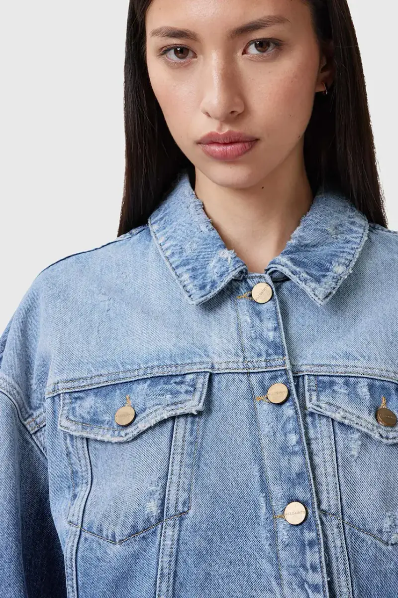 giacca di jeans AKI CROSSOVER colore blu W007OC miniatura 2