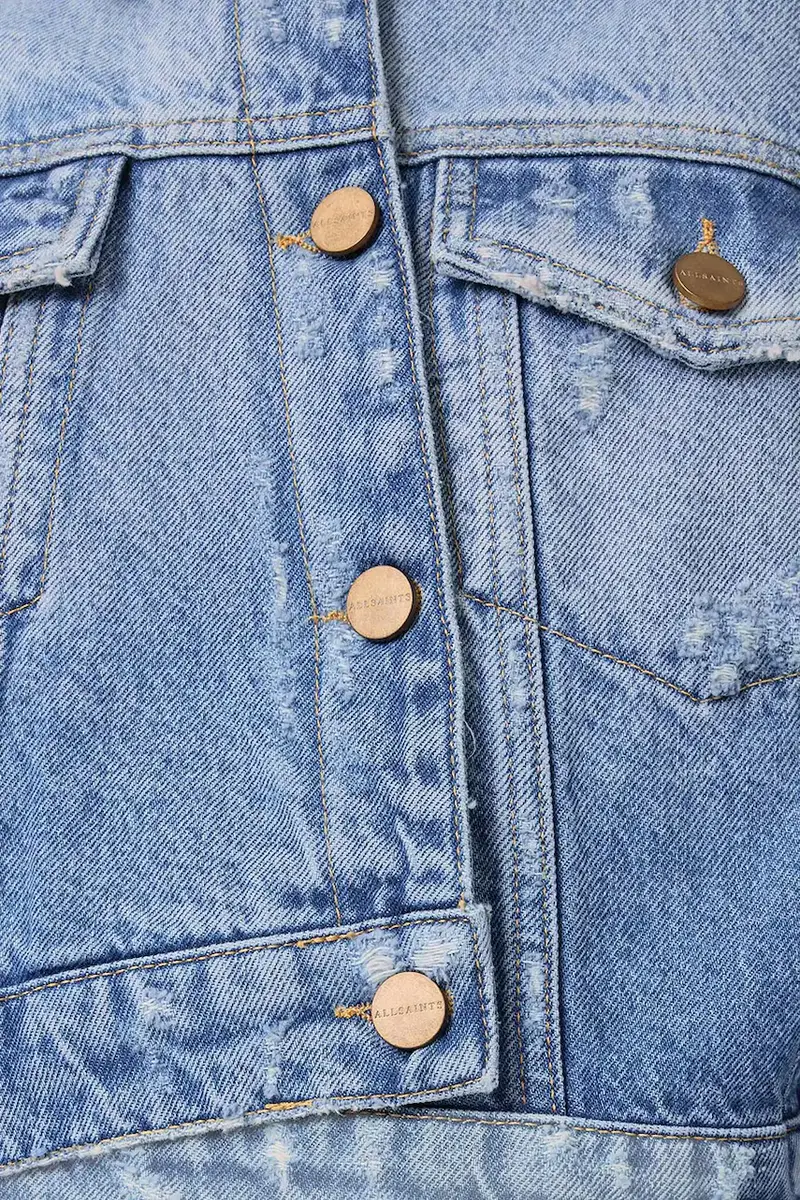 giacca di jeans AKI CROSSOVER colore blu W007OC miniatura 3