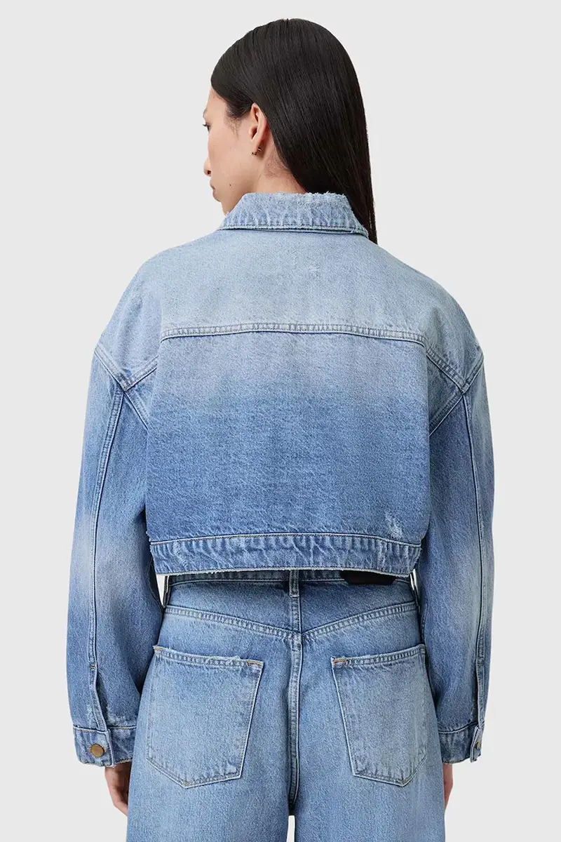 giacca di jeans AKI CROSSOVER colore blu W007OC miniatura 5