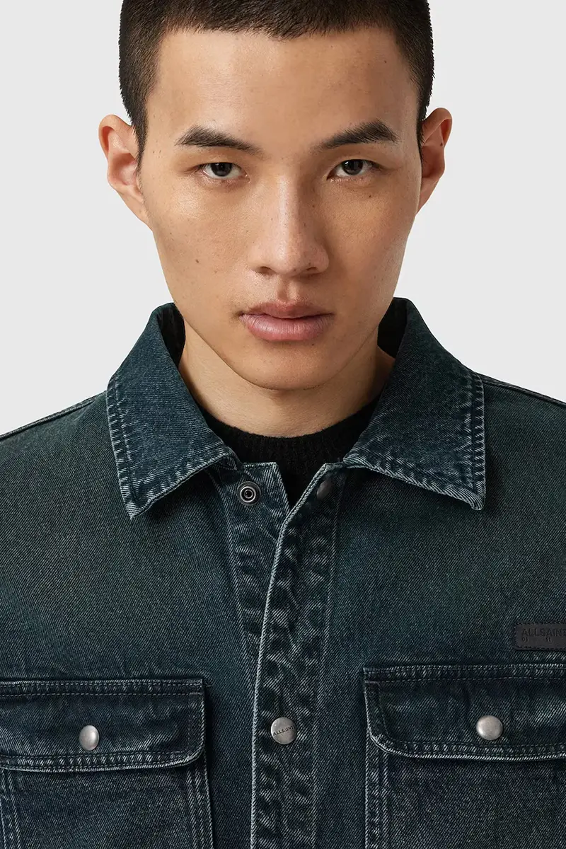 giacca di jeans CASTLEFORD colore blu navy M029OD miniatura 2