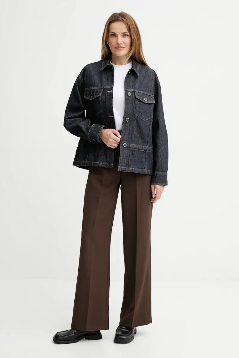 giacca di jeans in cotone DENBY colore blu navy W100PD miniatura 2