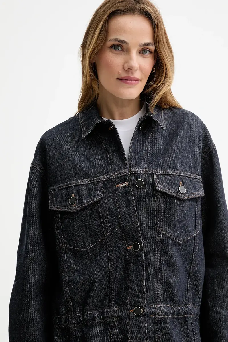 giacca di jeans in cotone DENBY colore blu navy W100PD miniatura 4