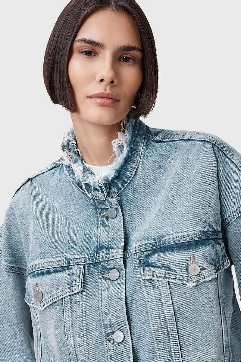 giacca di jeans in cotone SONNY colore blu W062OC miniatura 2