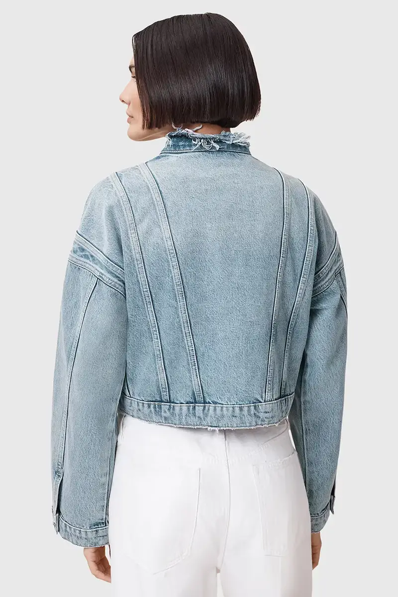 giacca di jeans in cotone SONNY colore blu W062OC miniatura 4