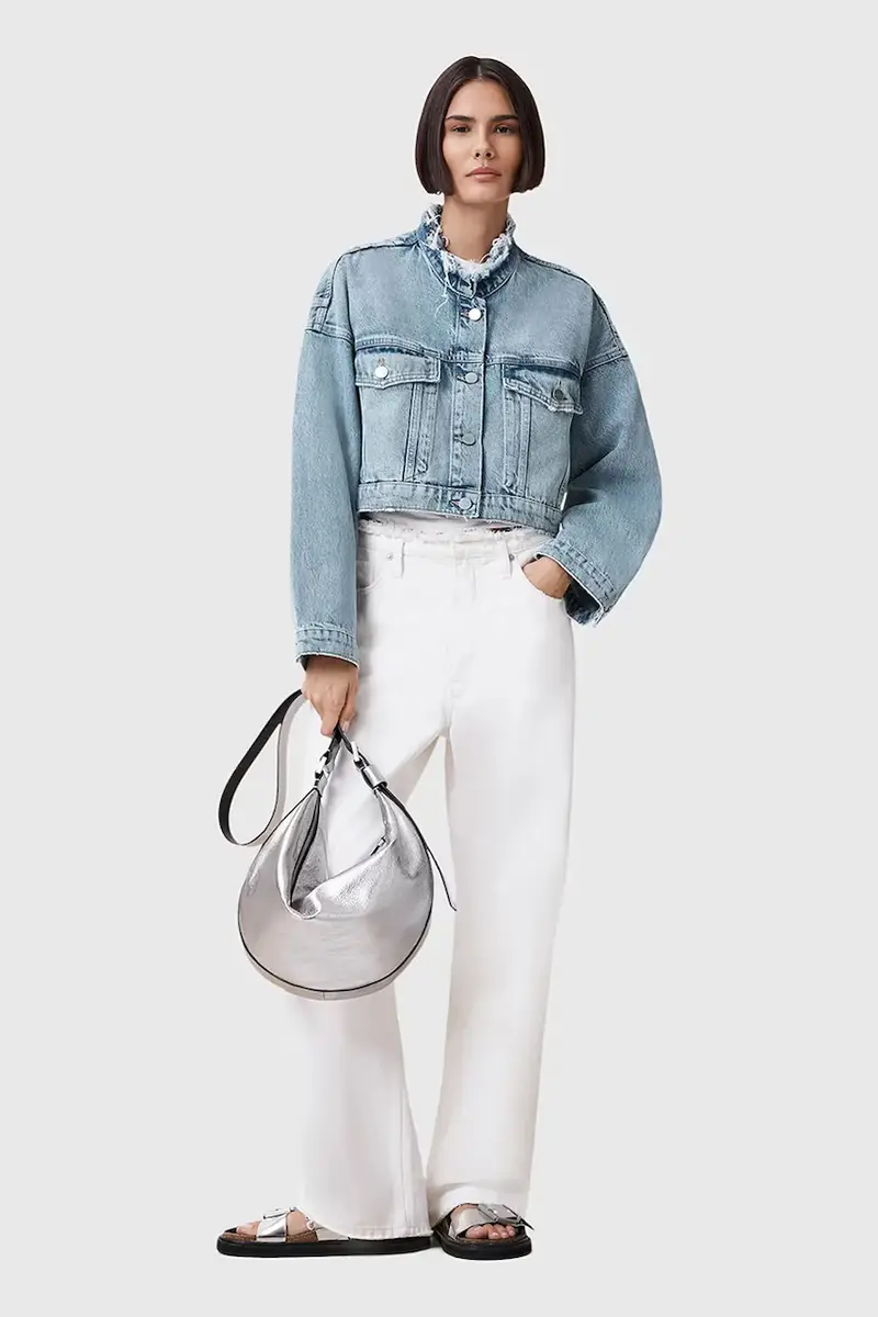 giacca di jeans in cotone SONNY colore blu W062OC miniatura 5