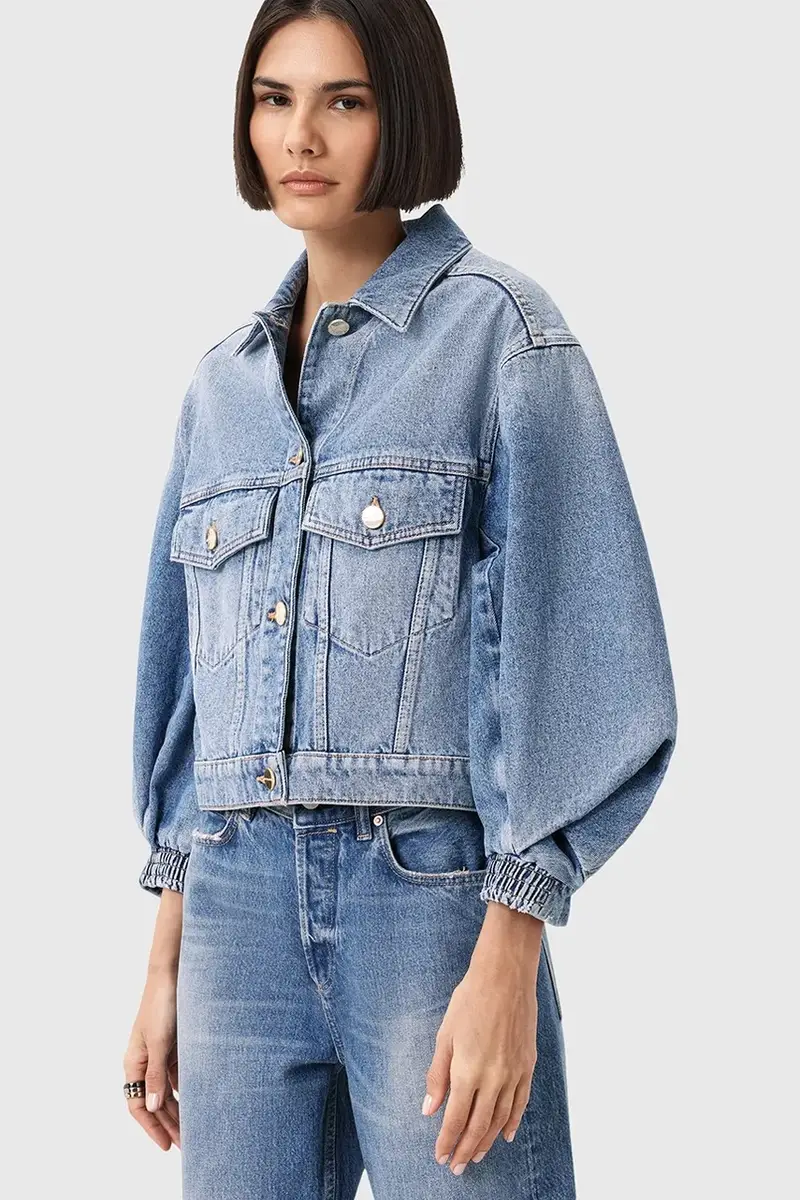 giacca di jeans LUCA colore blu W031OD miniatura 4