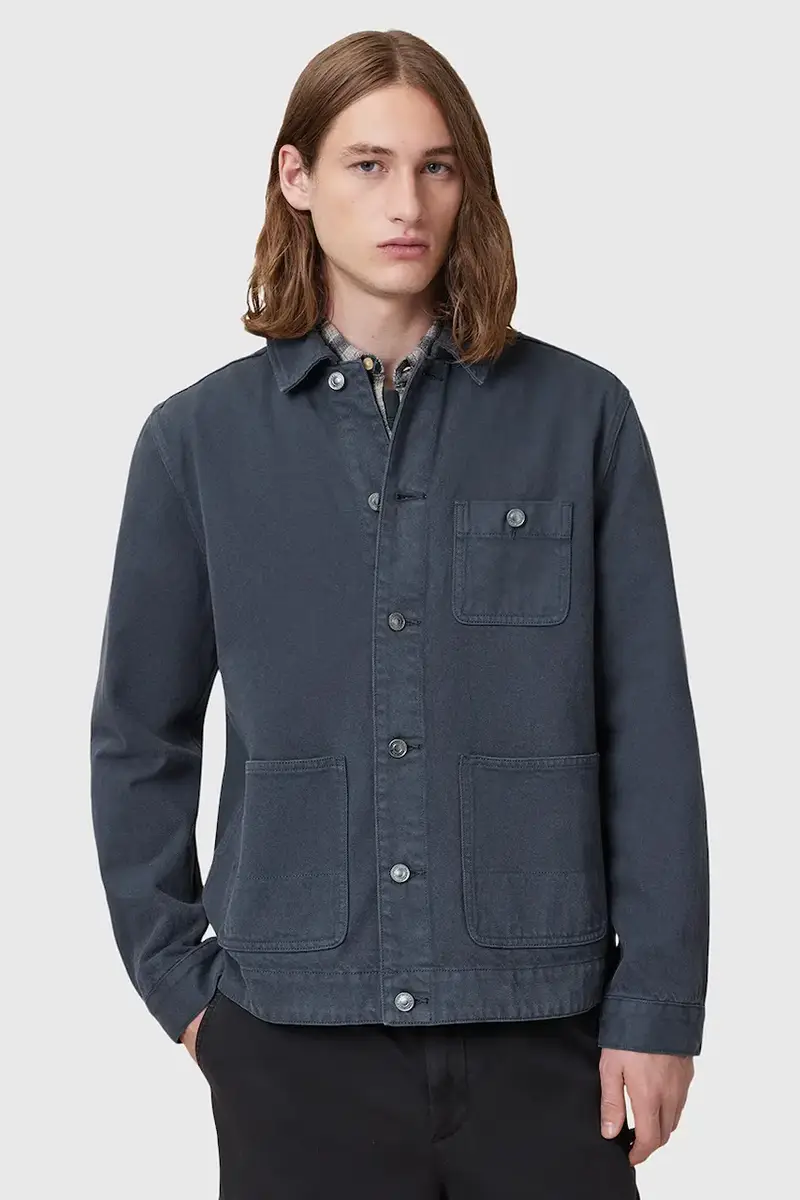 giacca in cotone EAVIS CHORE colore blu navy M015OC miniatura 2