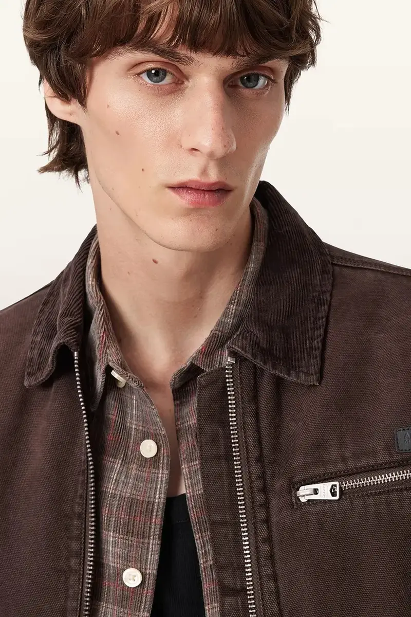 giacca in cotone Marrone miniatura 4