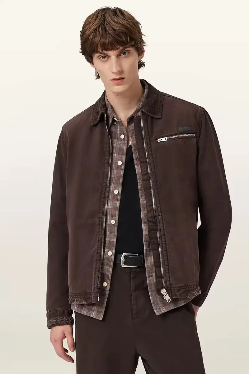 giacca in cotone Marrone