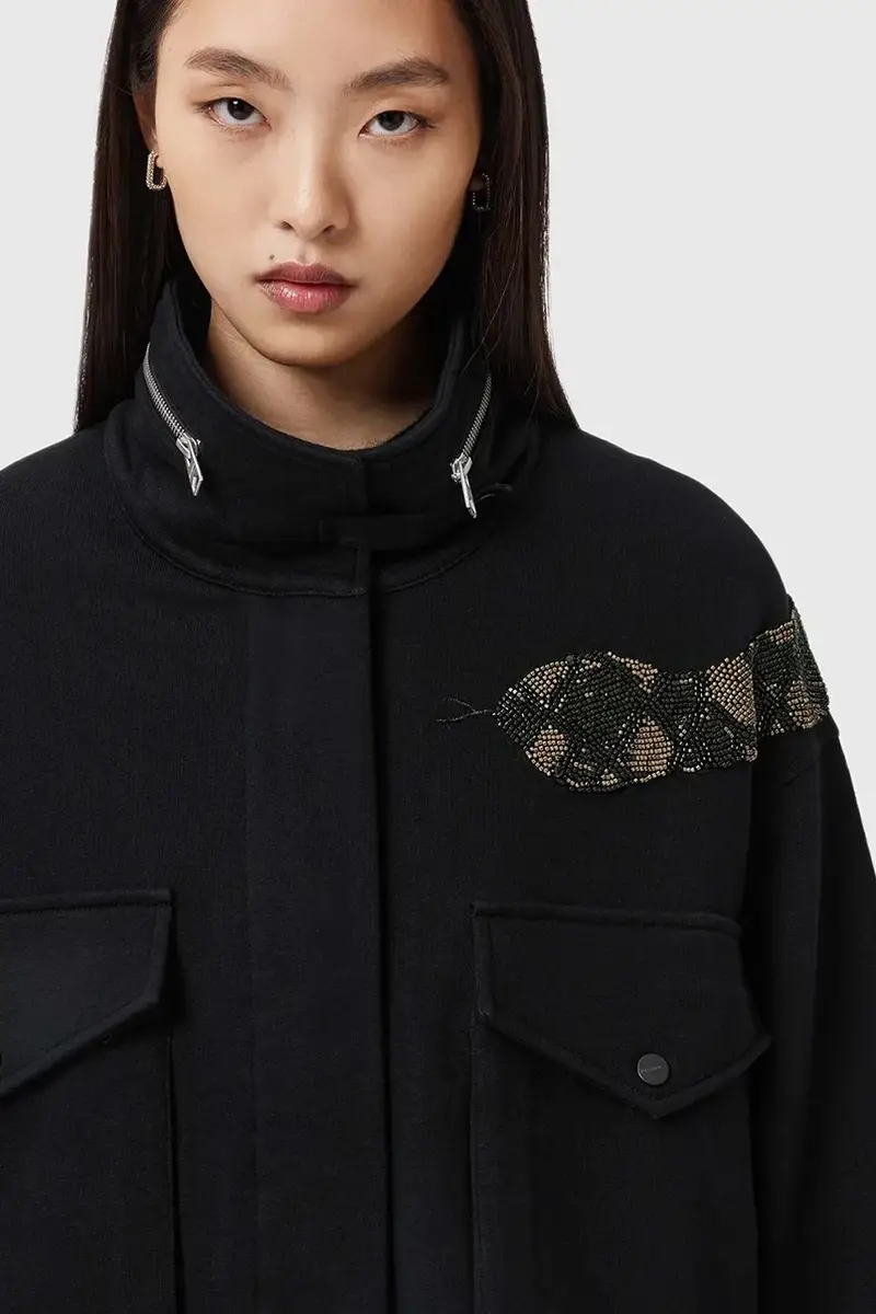 giacca in cotone Nero miniatura 4