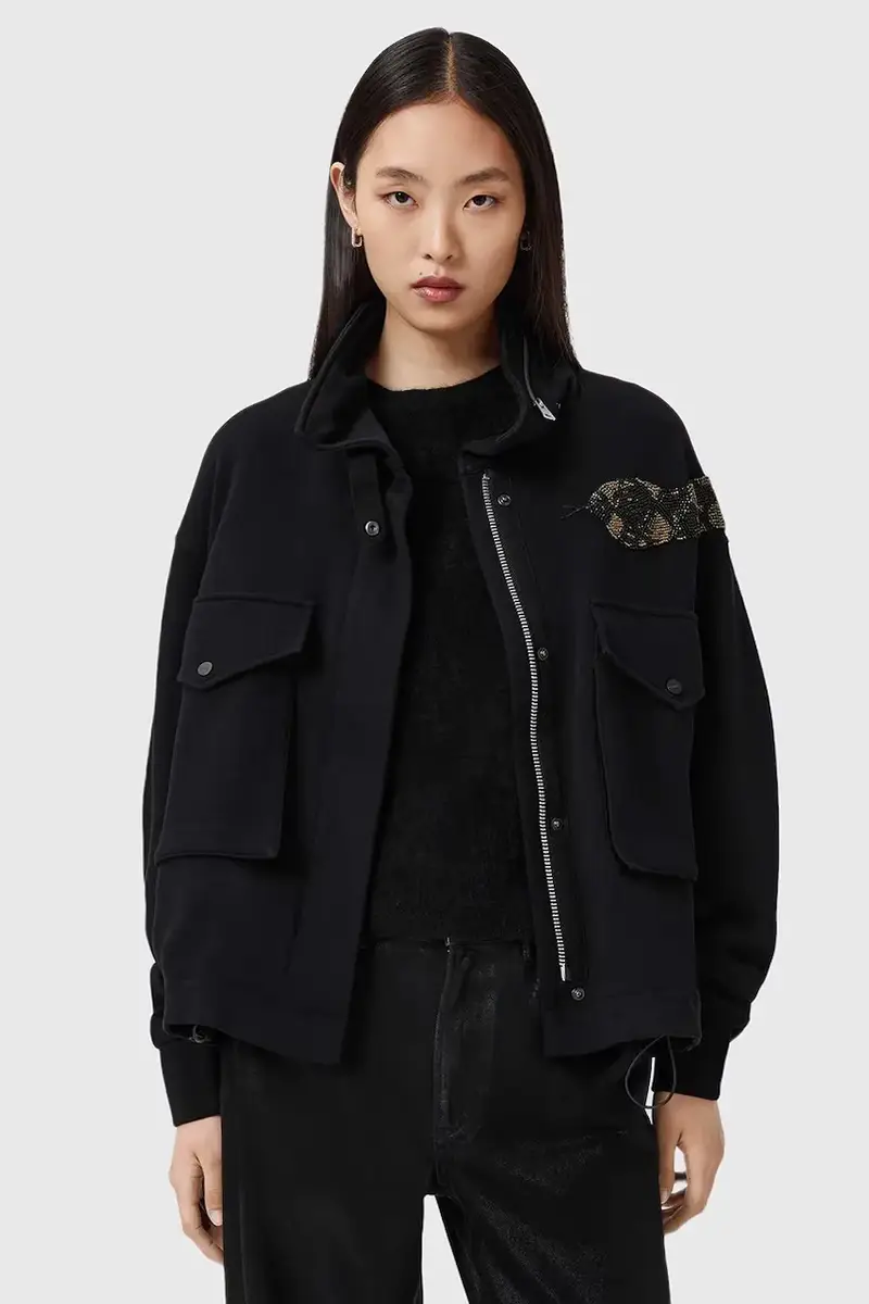 giacca in cotone Nero