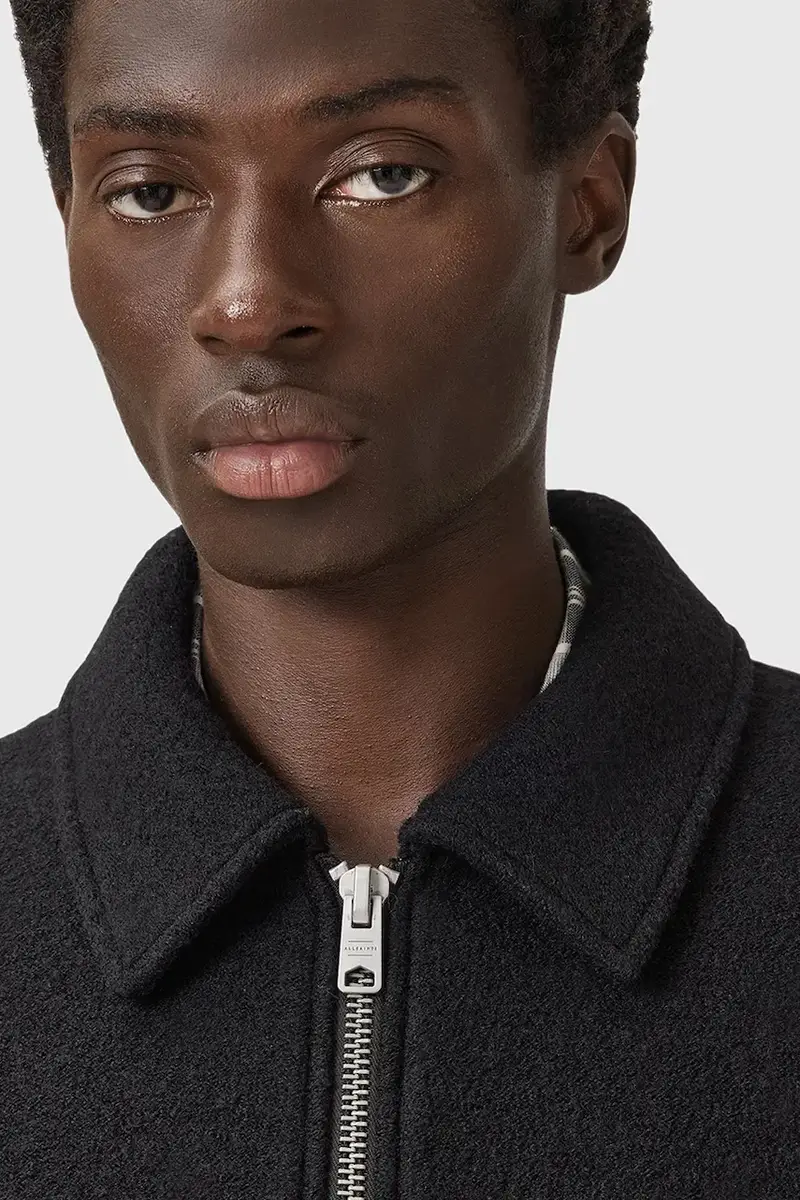 giacca in lana CELESTE colore nero M011OD miniatura 2