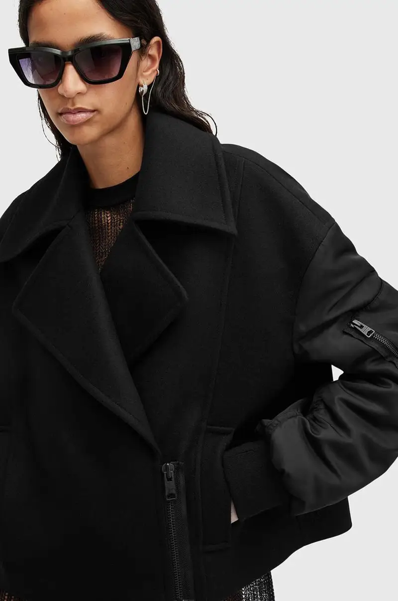 giacca in lana ORLA colore nero W058OB miniatura 2