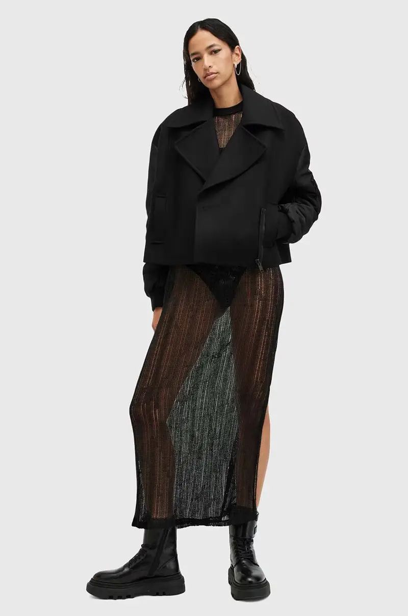 giacca in lana ORLA colore nero W058OB miniatura 5