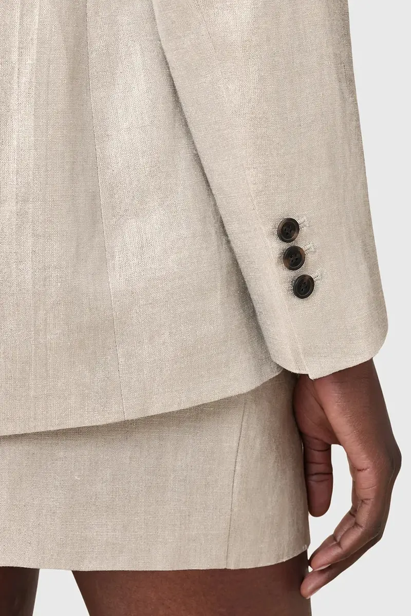 giacca in lino AVERIE colore argento W067QC miniatura 4