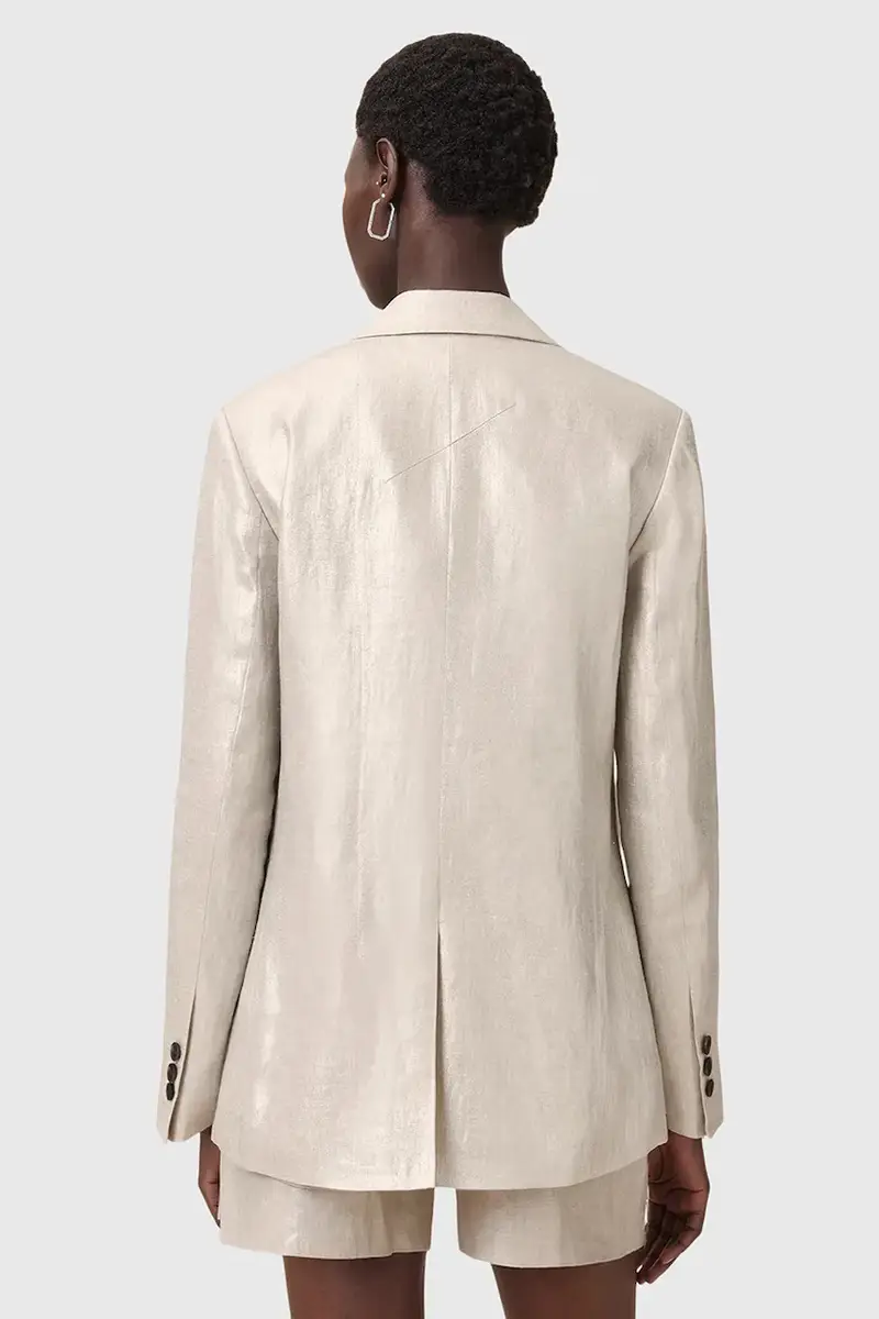 giacca in lino AVERIE colore argento W067QC miniatura 5