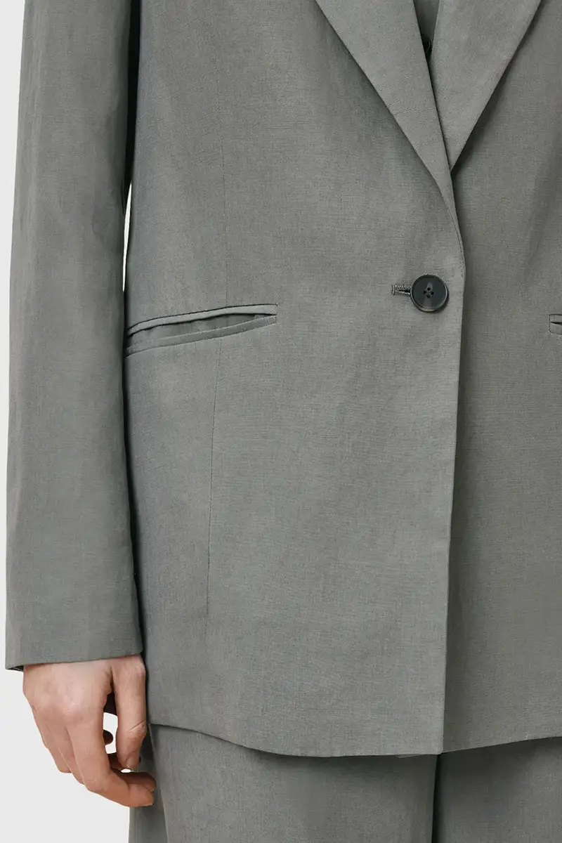 giacca in lino misto AVERIE colore grigio W043QC miniatura 2