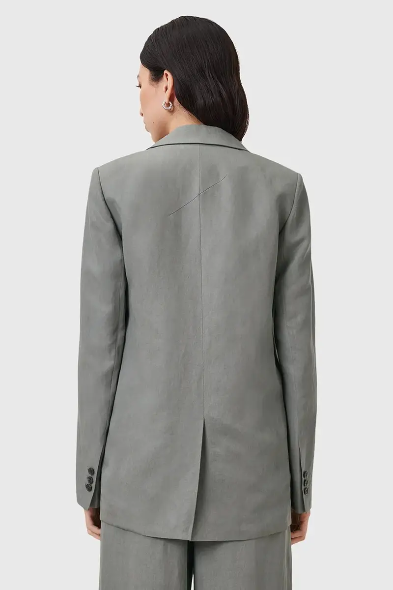 giacca in lino misto AVERIE colore grigio W043QC miniatura 4