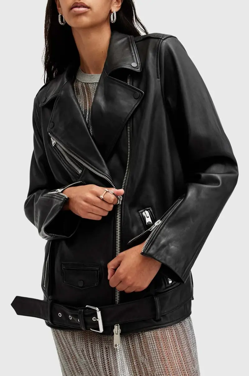 giacca in pelle BILLIE donna colore nero W091LB miniatura 2