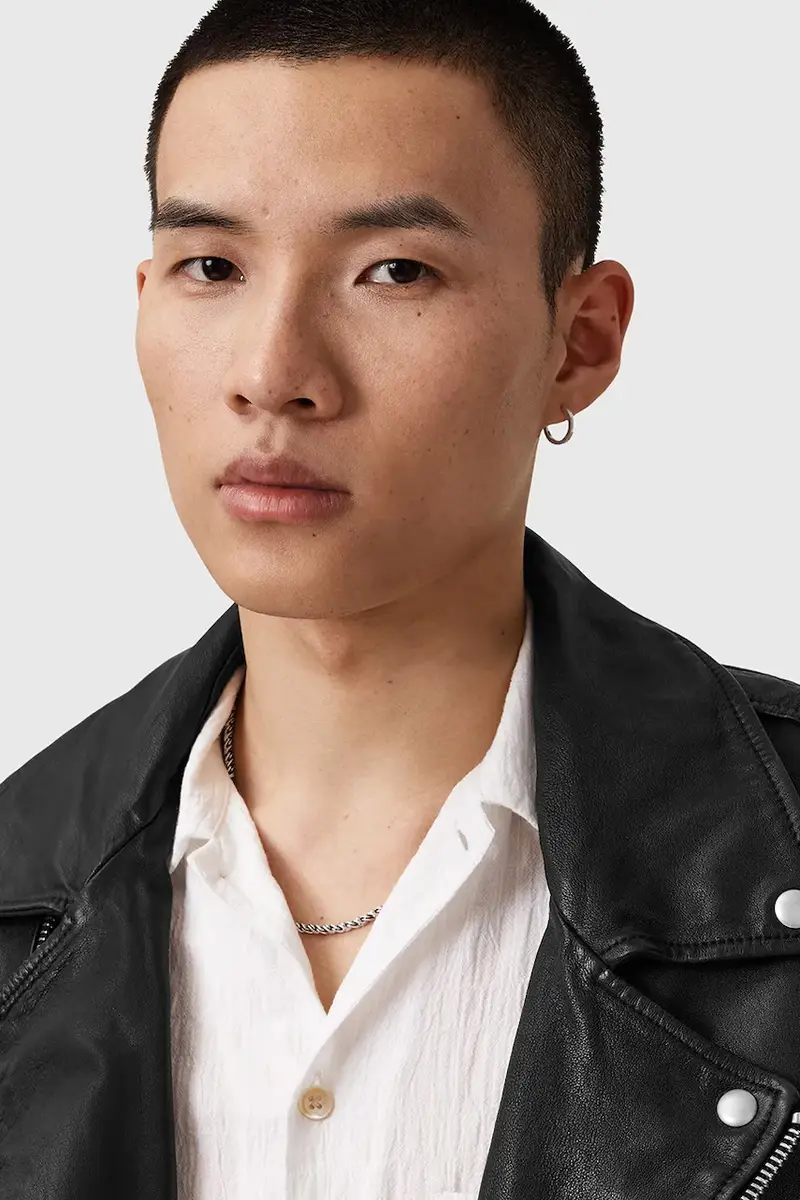 giacca in pelle BRADFORD colore nero M005LD miniatura 2