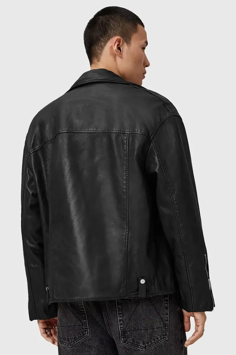 giacca in pelle BRADFORD colore nero M005LD miniatura 4