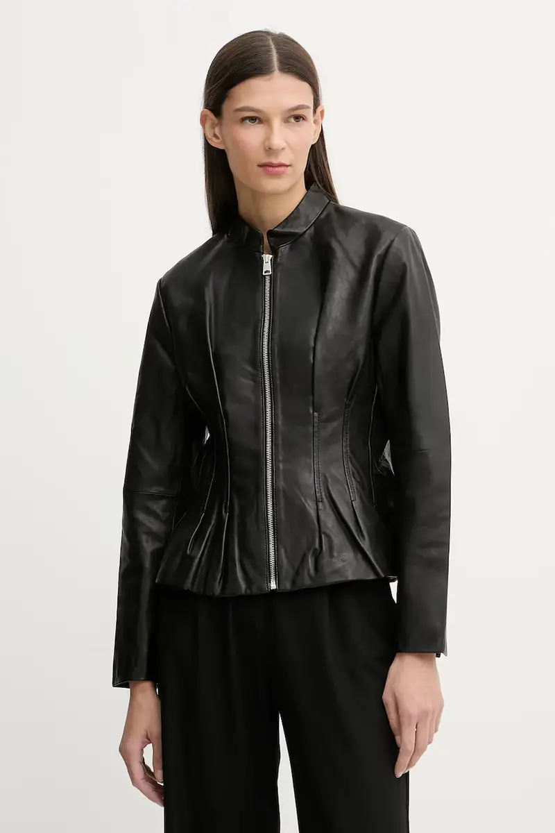 giacca in pelle CLO Nero