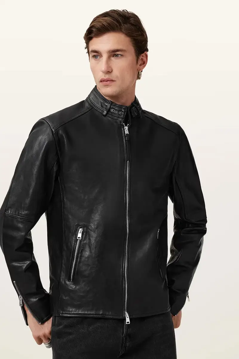 giacca in pelle CORA colore nero M064LB miniatura 2