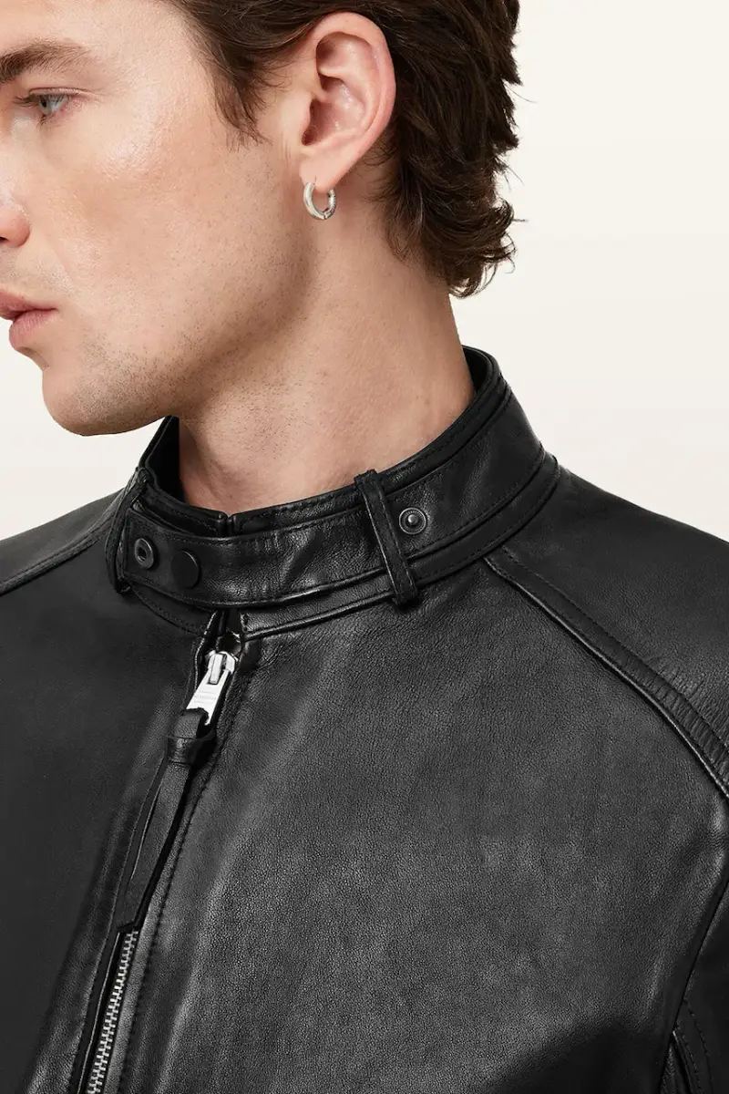 giacca in pelle CORA colore nero M064LB miniatura 3