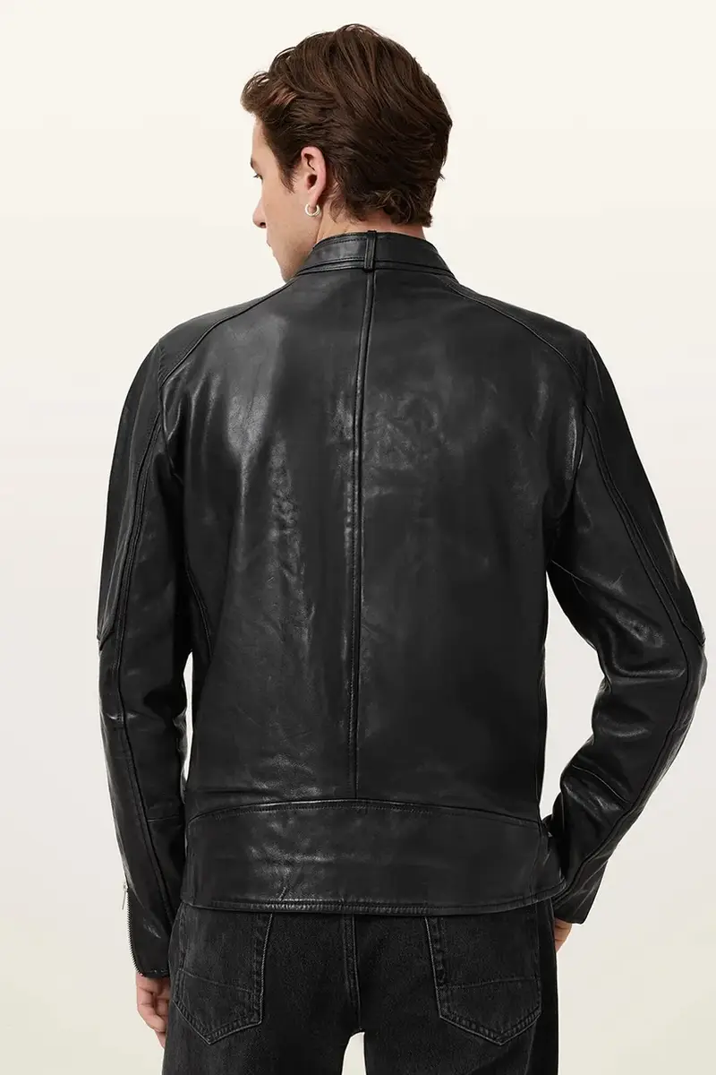 giacca in pelle CORA colore nero M064LB miniatura 5