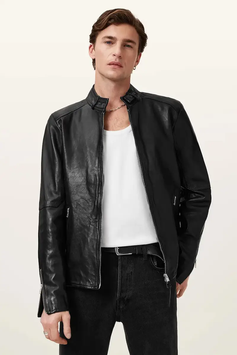 giacca in pelle CORA colore nero M064LB