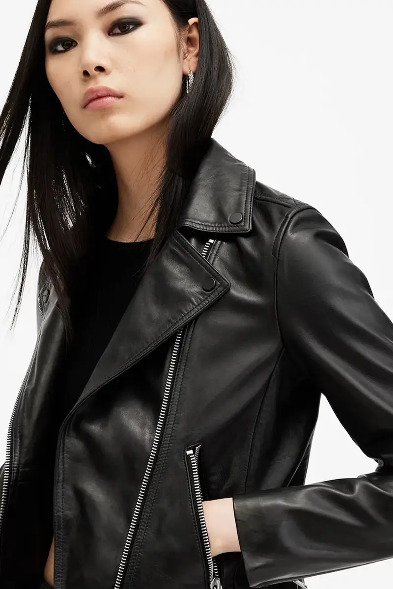 giacca in pelle DALBY donna colore nero W086LB miniatura 2