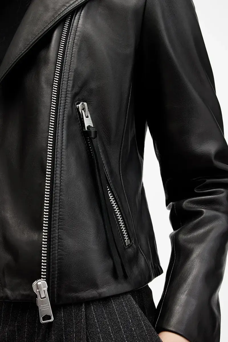 giacca in pelle DALBY donna colore nero W086LB miniatura 3