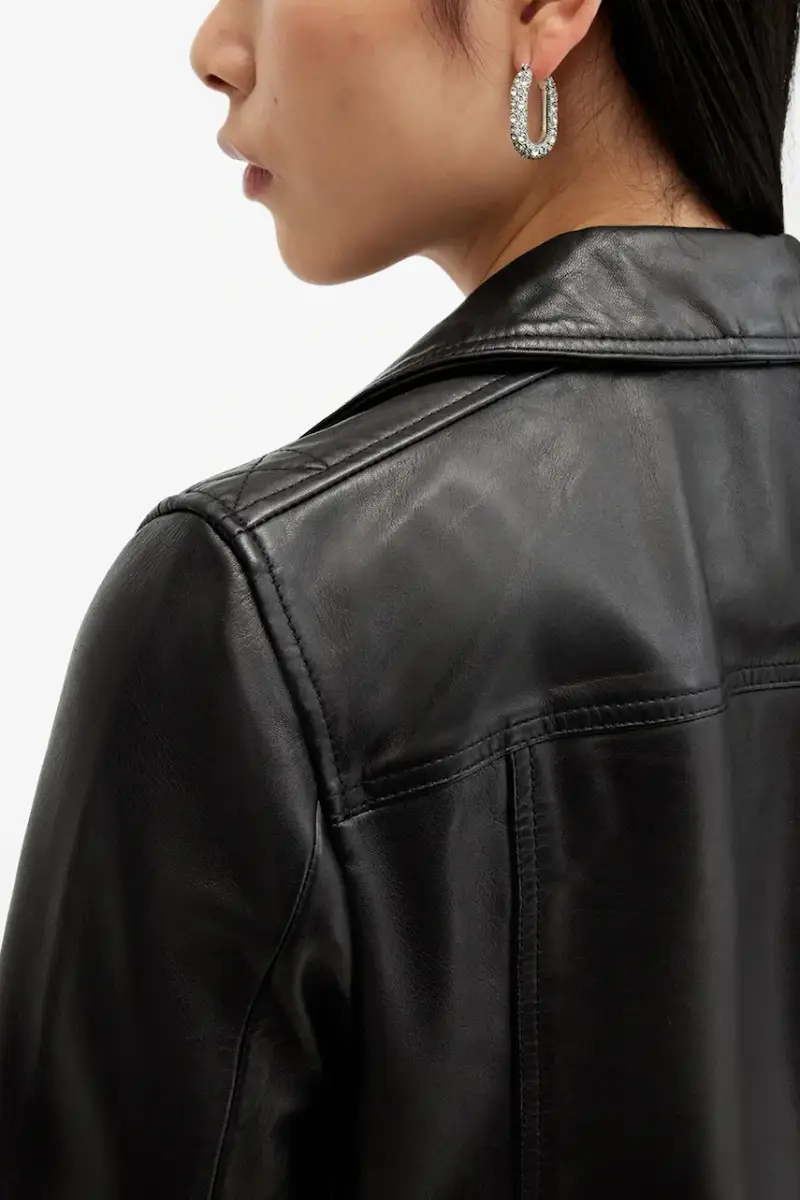 giacca in pelle DALBY donna colore nero W086LB miniatura 4