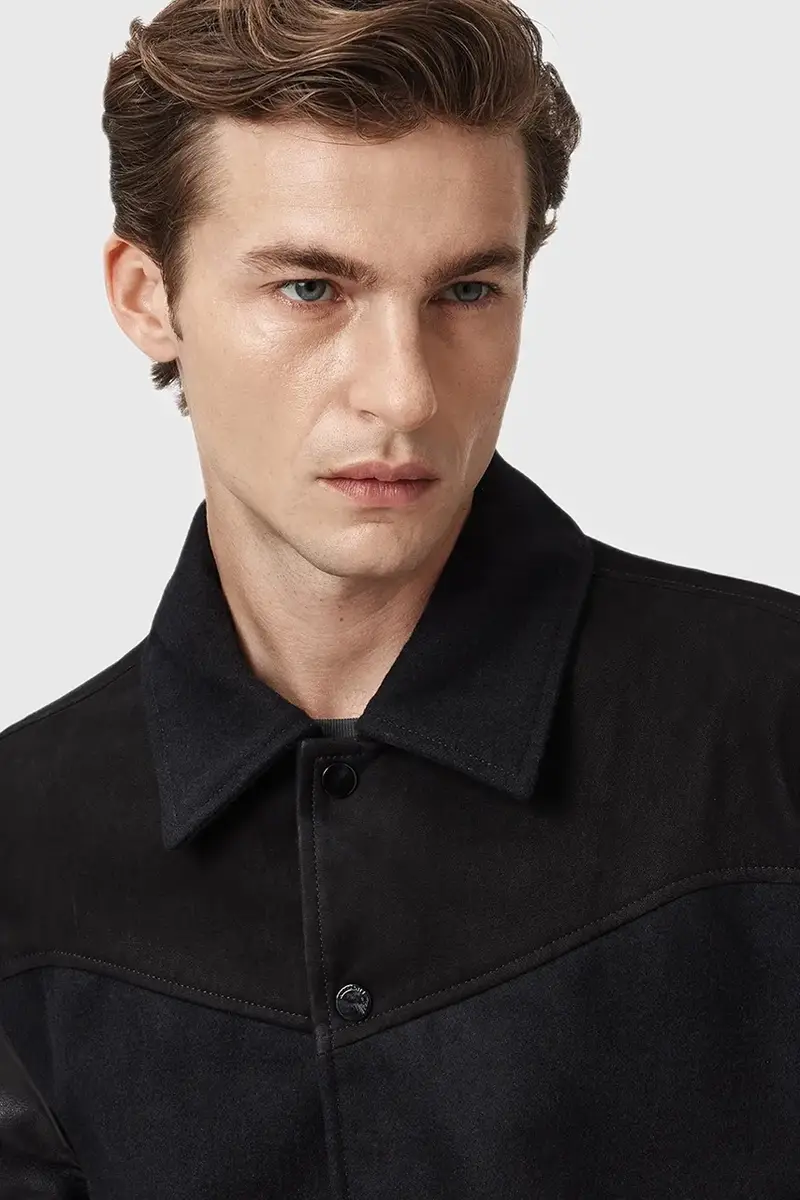 giacca in pelle ENDLETON colore nero M012LC miniatura 2