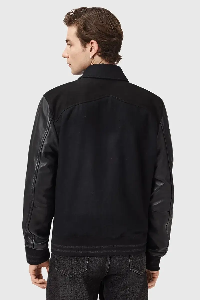 giacca in pelle ENDLETON colore nero M012LC miniatura 5