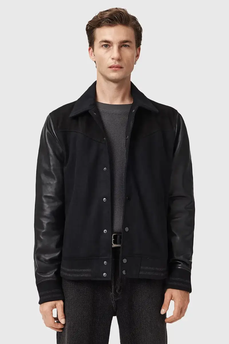 giacca in pelle ENDLETON colore nero M012LC