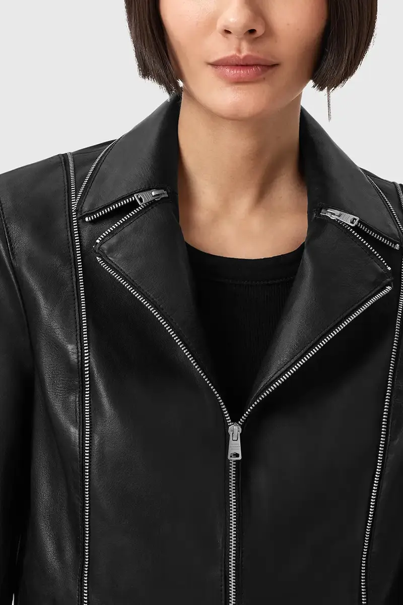 giacca in pelle LANDERS colore nero W058LD miniatura 2