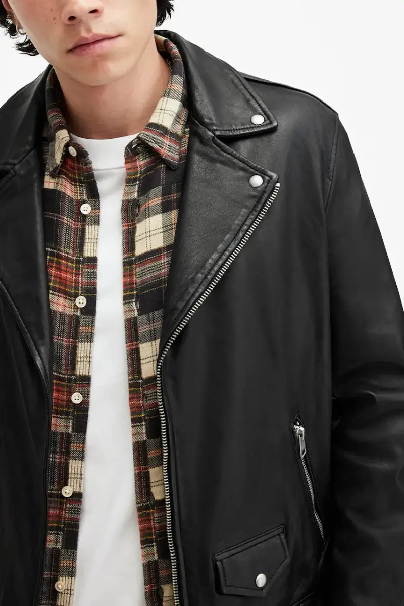 giacca in pelle MILO uomo colore nero M062LB miniatura 2