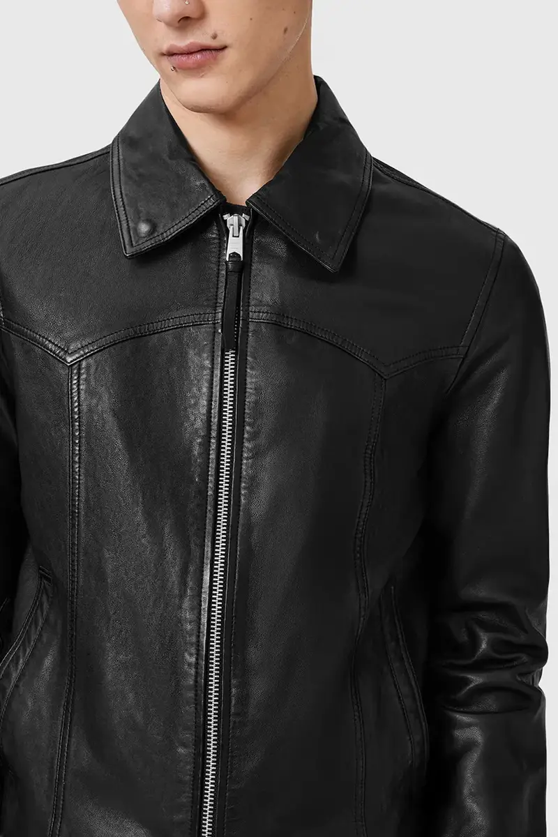 giacca in pelle NELLCOT colore nero M019LC miniatura 3