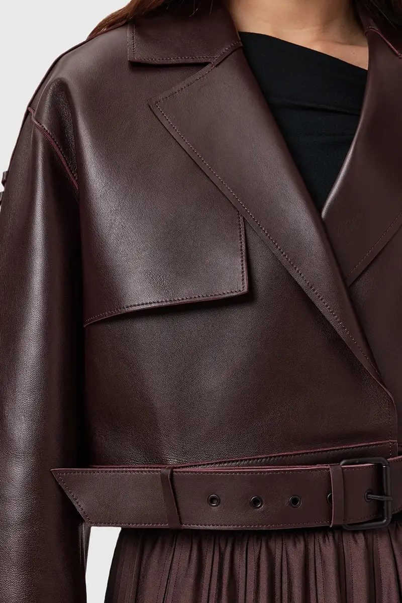 giacca in pelle OPHELIA donna colore verde W045LB Granata miniatura 2